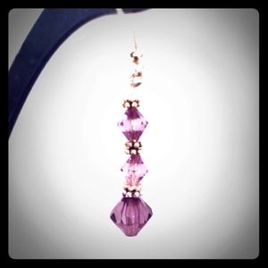 Amethyst  & Gold Fashion Earrings